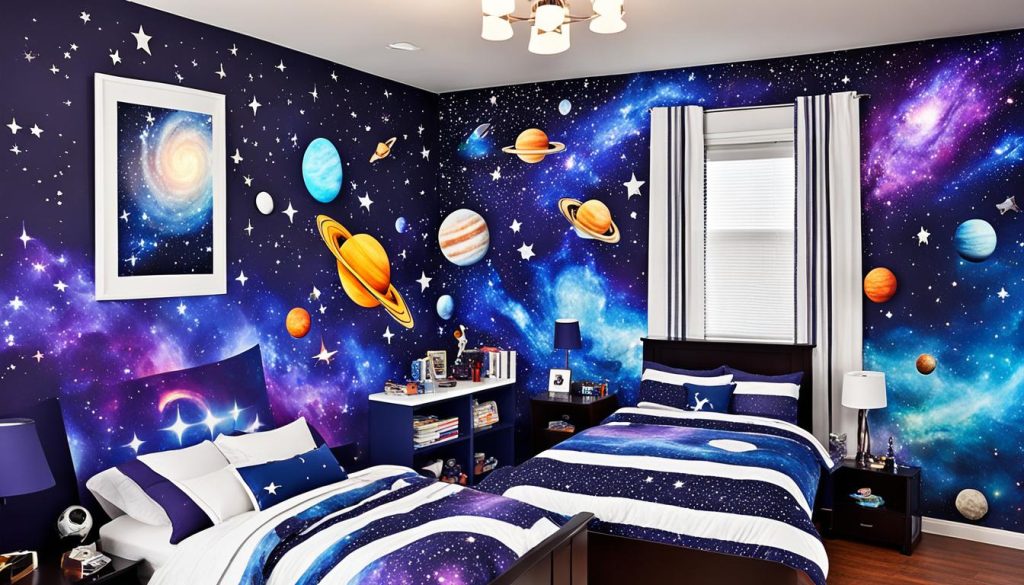 space-themed bedroom decor