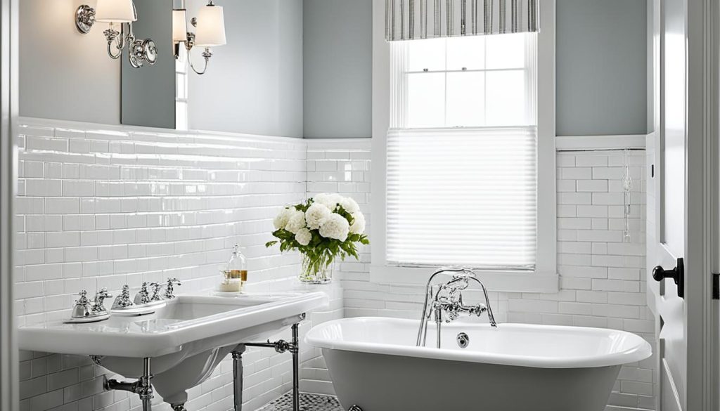 timeless bathroom styles with white and chrome