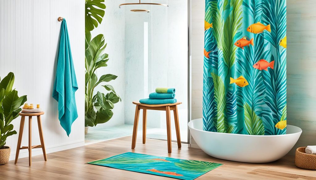 tropical bathroom elements