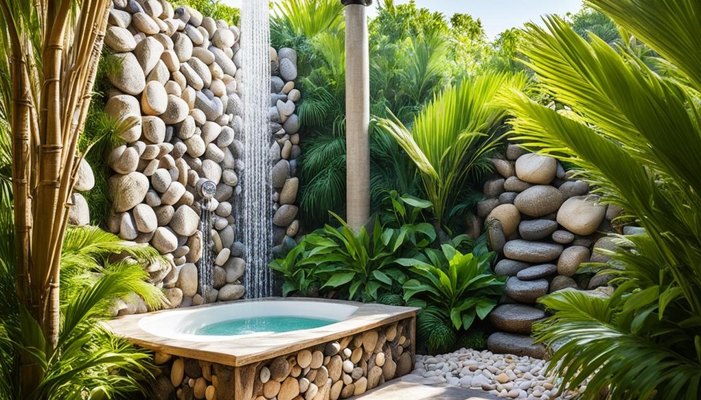 tropical outdoor showers