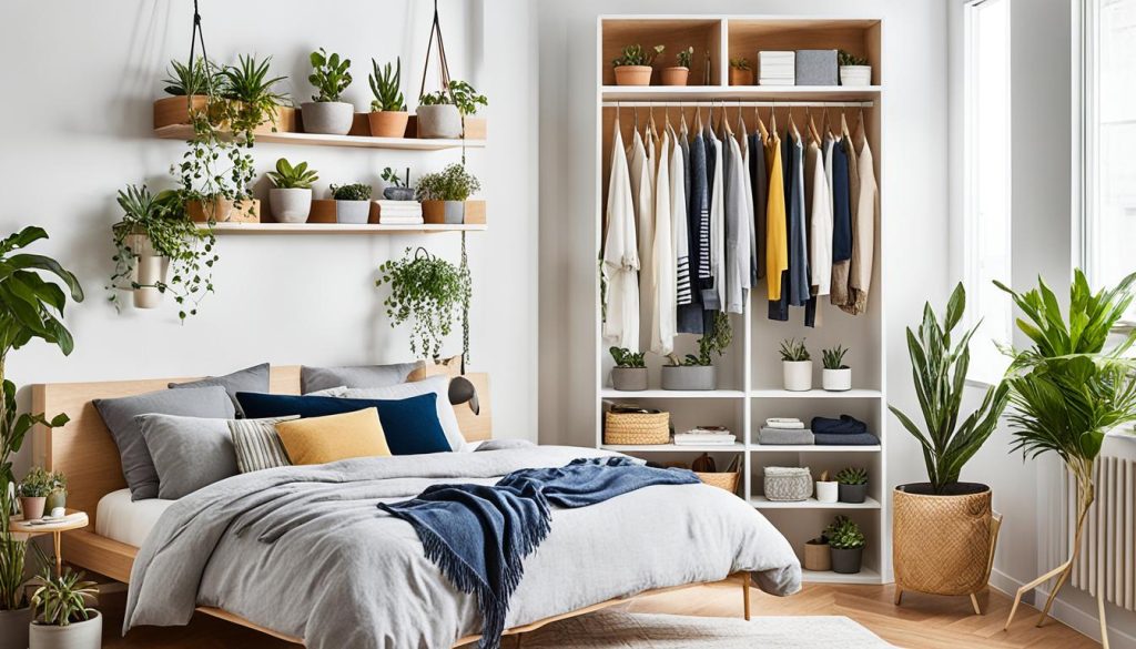 vertical storage solutions for small bedrooms