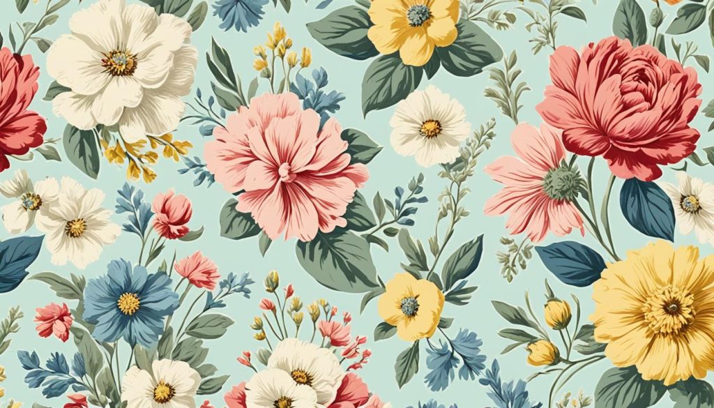 vintage floral color palettes