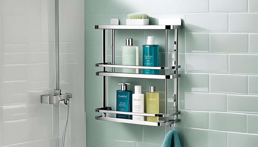 wall-mounted shower caddies