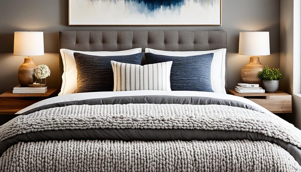 Bedroom textures and layering techniques