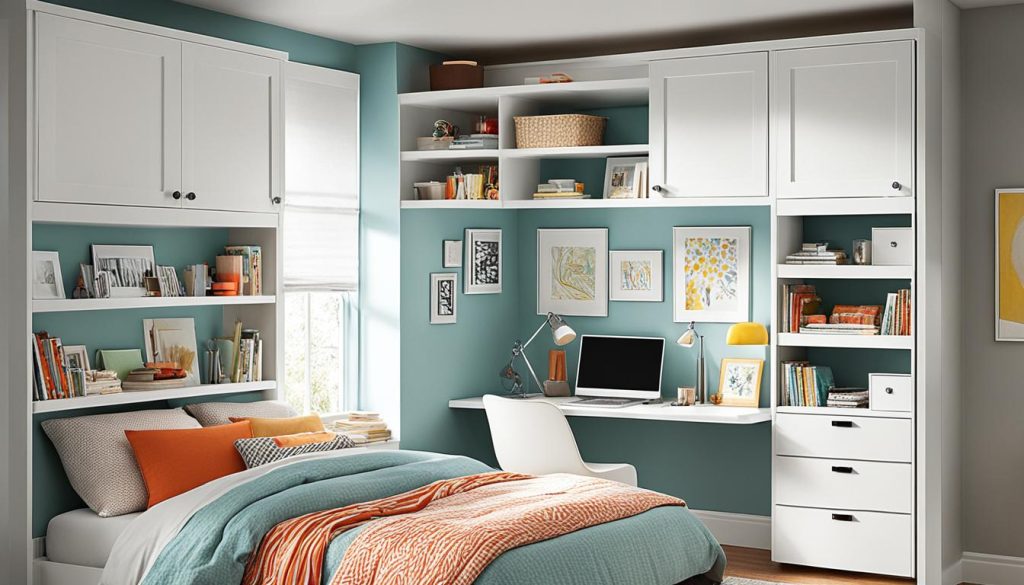 Built-in features for small bedrooms