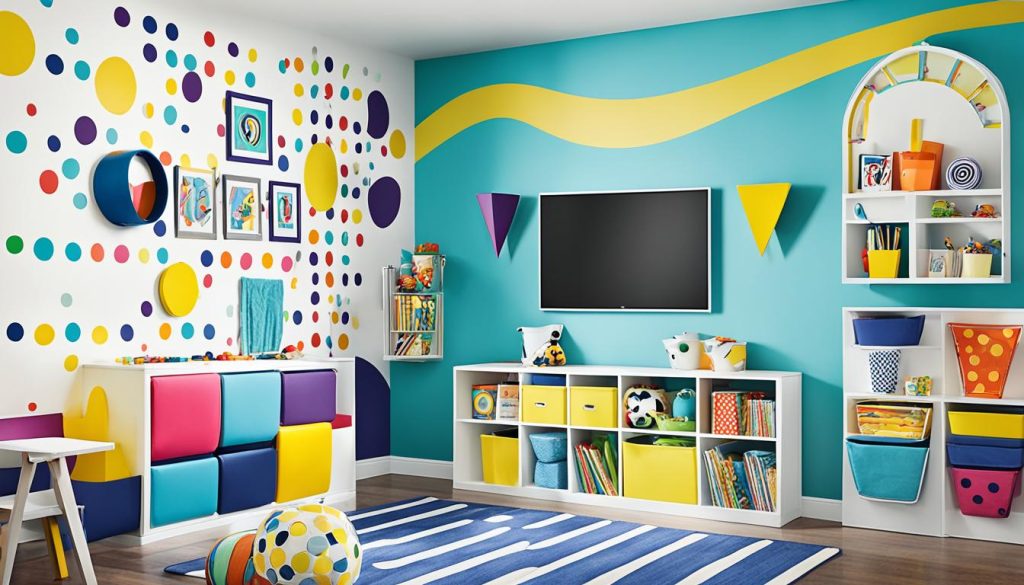 Colorful and engaging wall designs for kids' rooms