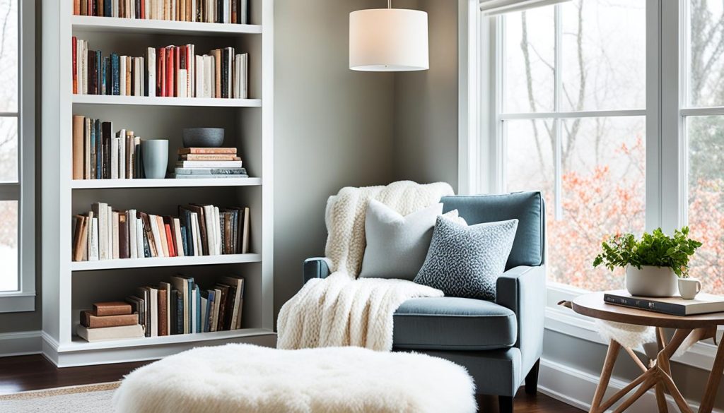 Cozy reading corner by the window