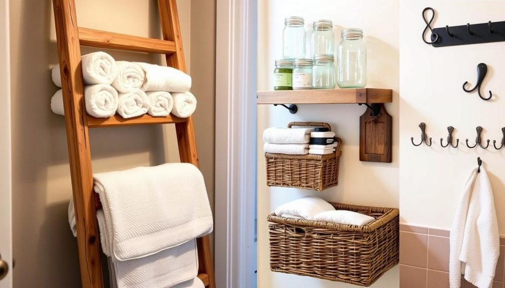 DIY bathroom towel storage ideas