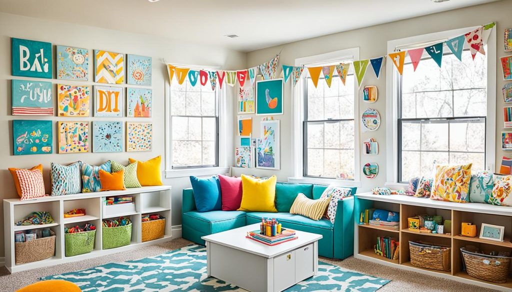 DIY decor in creative play spaces