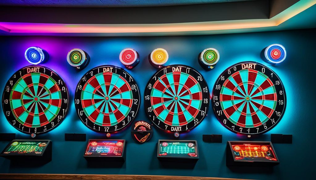 Dart board wall setup