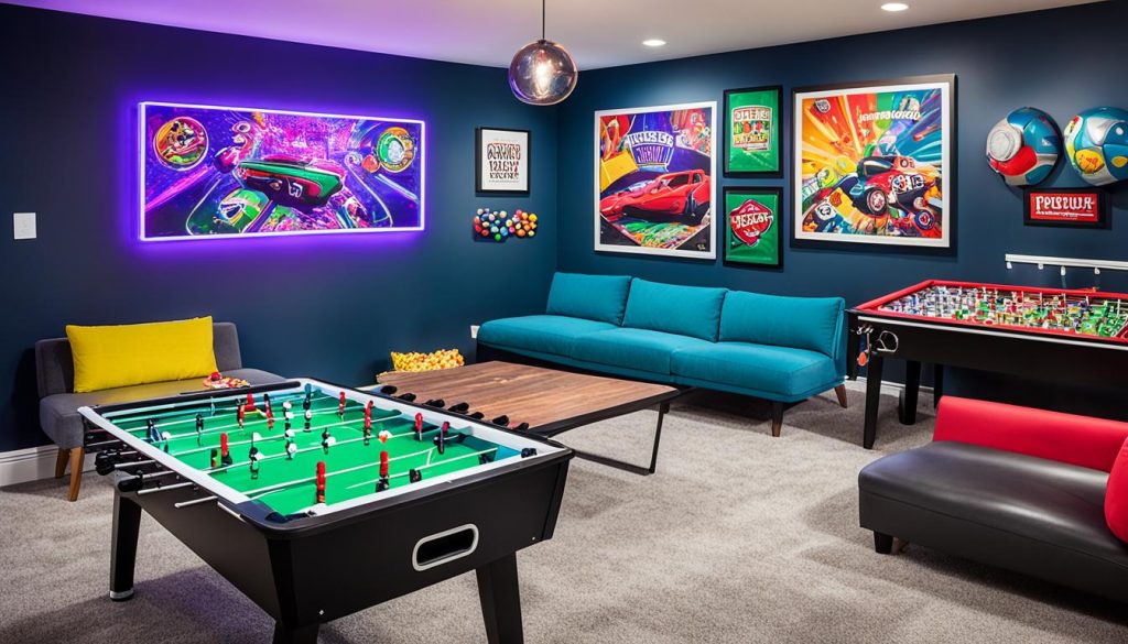 Family game room design