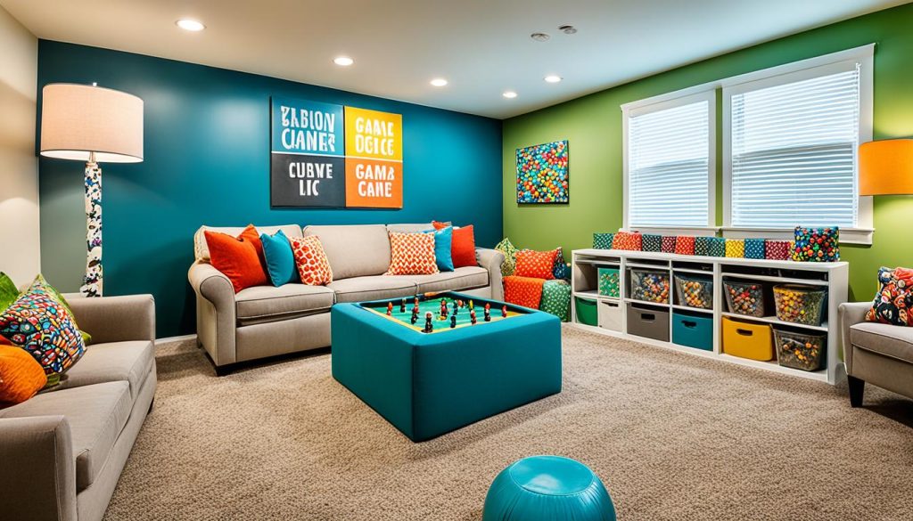 Family game room design