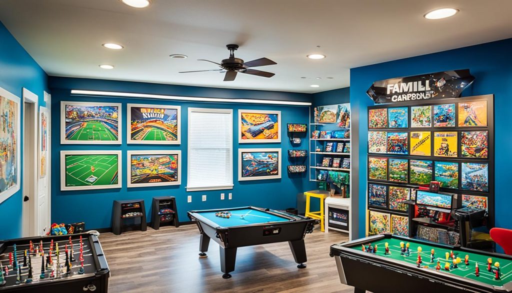 Family game rooms for different age groups