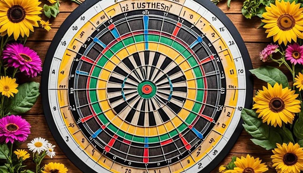 Floral and nature-inspired dart board art