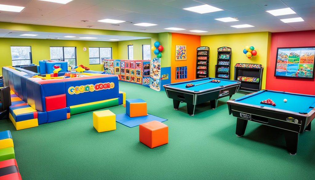 Games room for different age groups