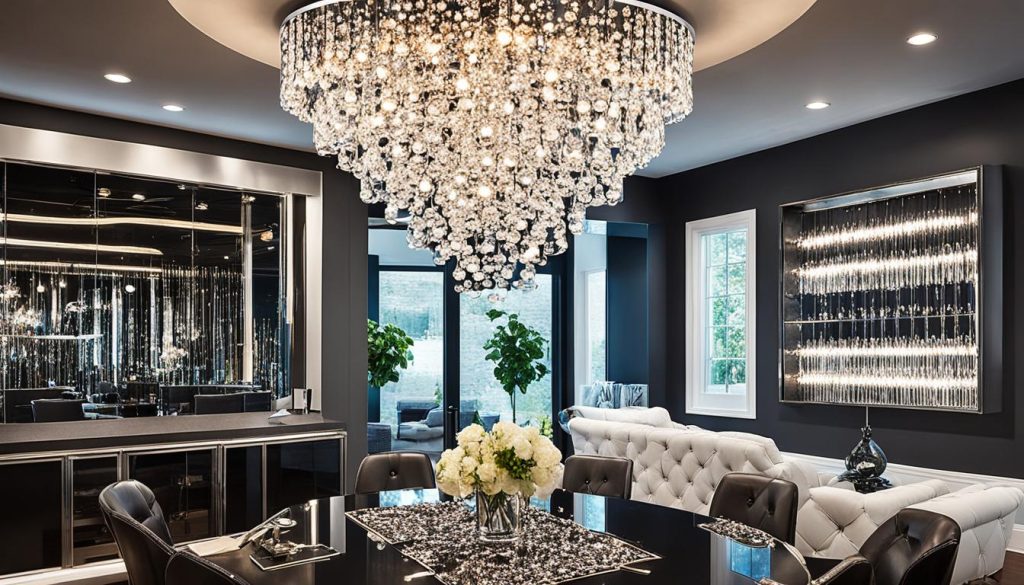 Glamorous lighting fixtures for game rooms