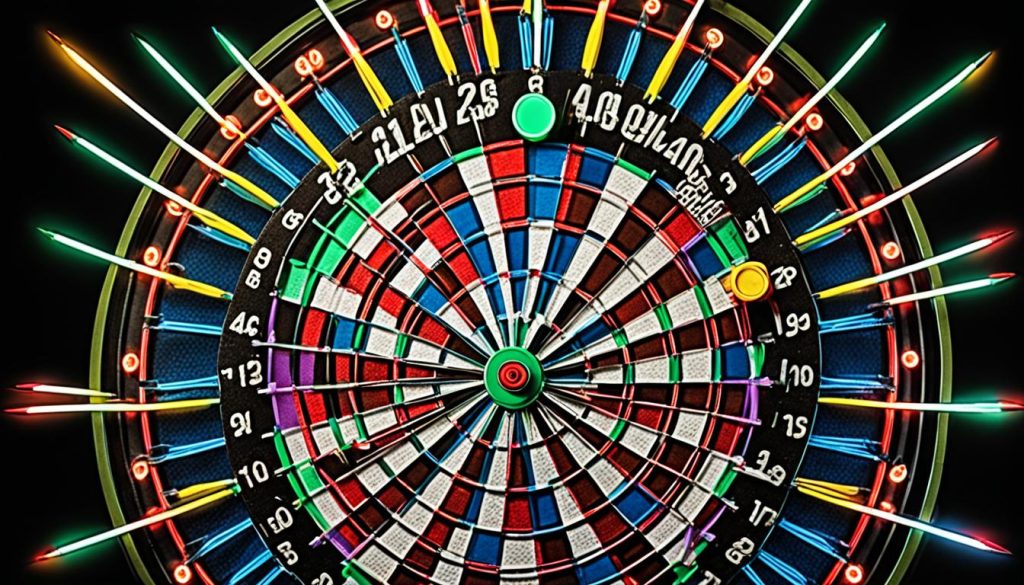 Illuminated dart board design