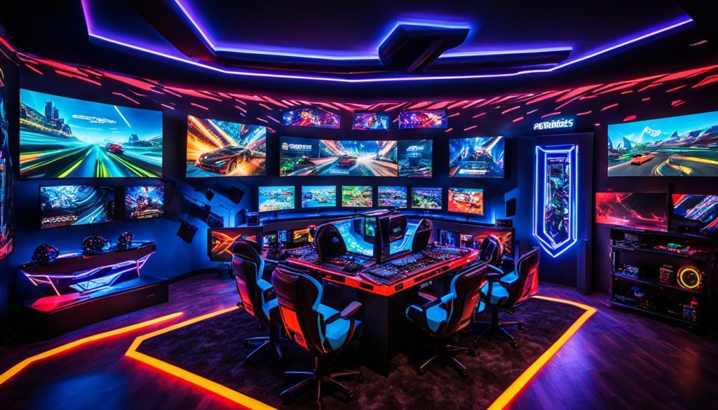 Immersive gaming atmosphere with LED lighting