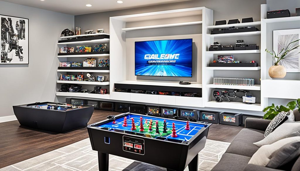 Innovative storage solutions for arcade game room ideas