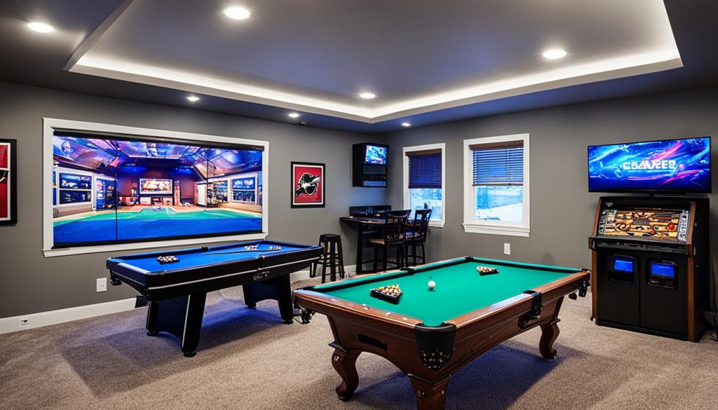 Insulated garage game room