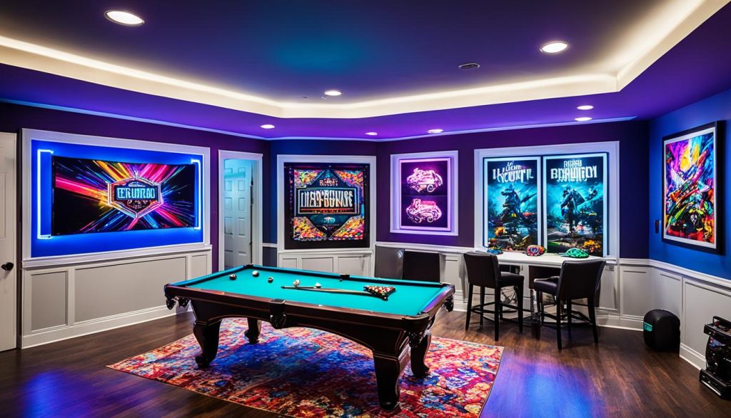 Lighting solutions for game room decorating