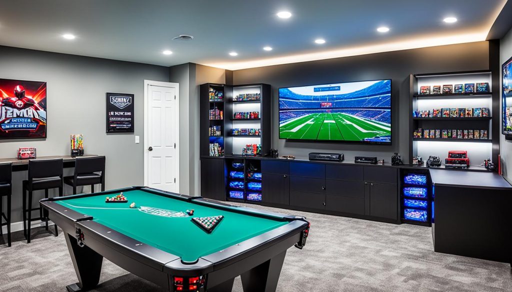 Multi-functional game room with gaming corner