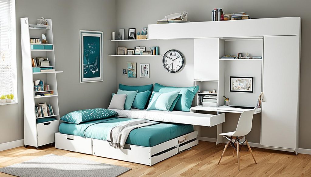 Multifunctional furniture for small bedrooms