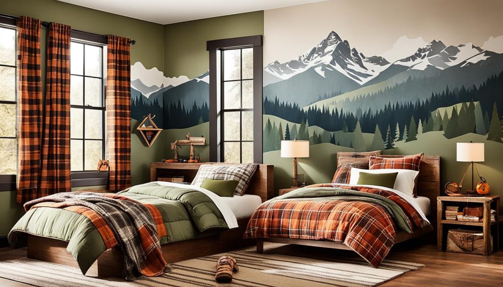 Nature themed bedroom color scheme