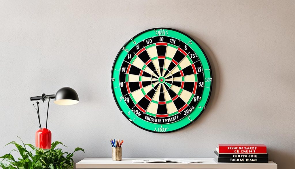 Personalized dart board with custom color scheme