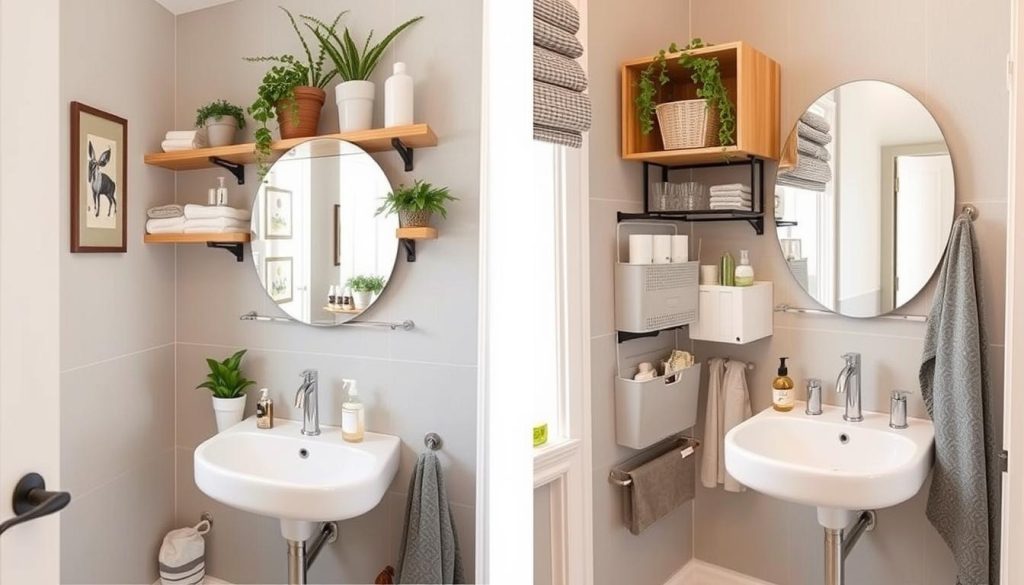 Petite bathroom storage designs