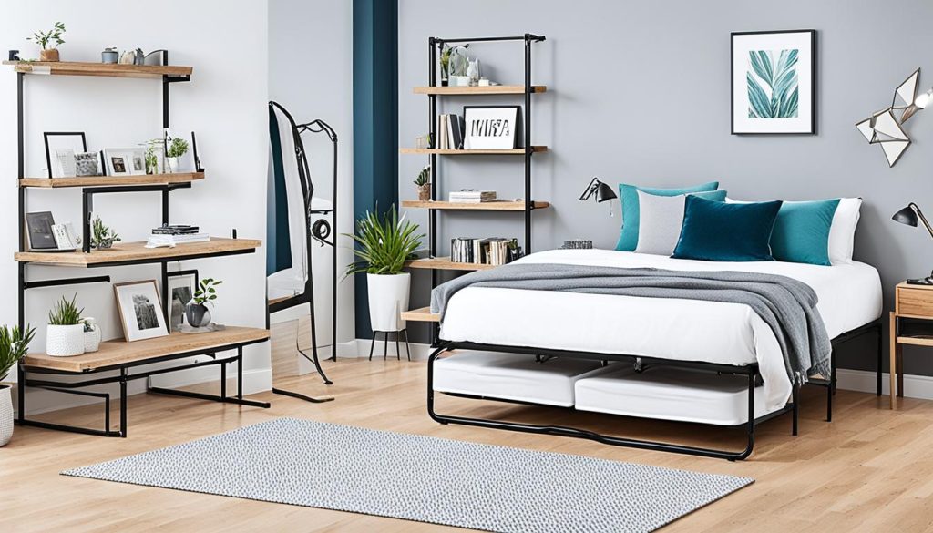 Space-saving bed frames