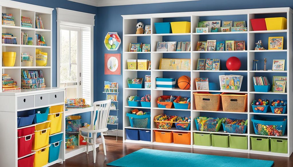 Storage solutions for kids' game room