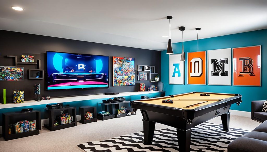 Stylish game room design