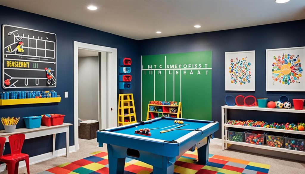 Versatile basement games room