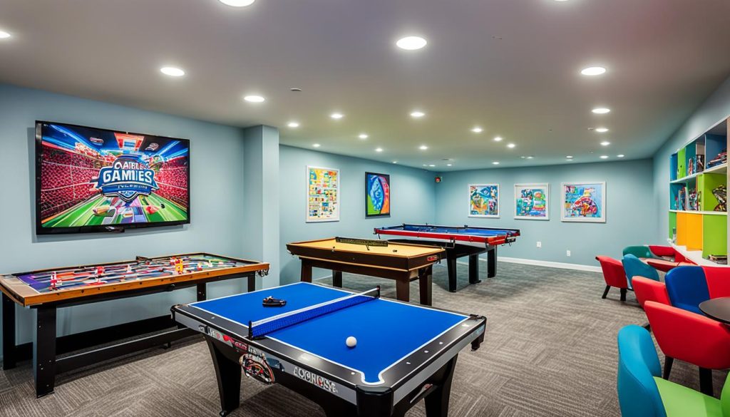 Versatile game room for different ages