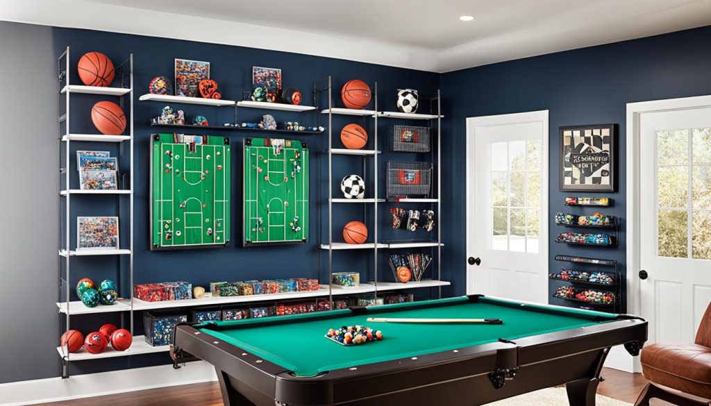 Vertical space utilization in game room