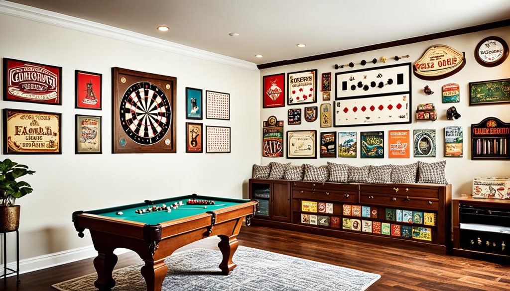 Vintage board games as wall art