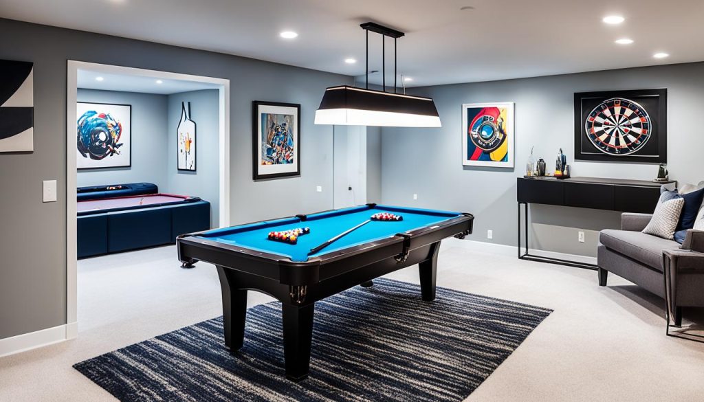 basement game room design