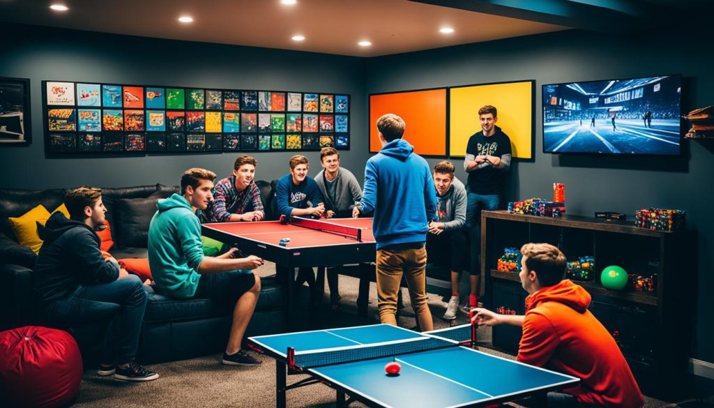 basement game room fostering creativity