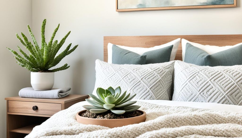 cozy bedroom decor with plants