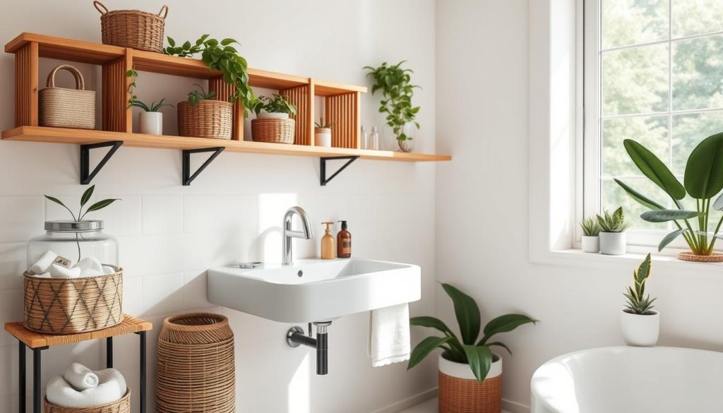 eco-friendly bathroom storage solutions