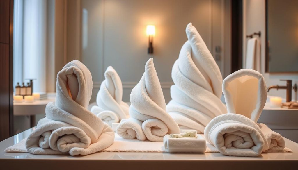 elegant towel sculptures