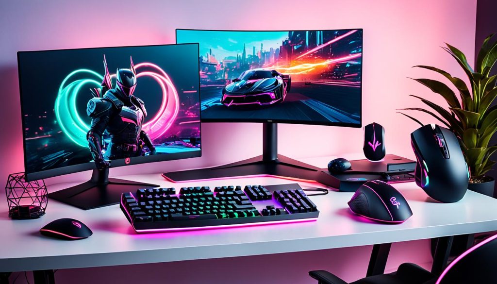 feminine gaming setup