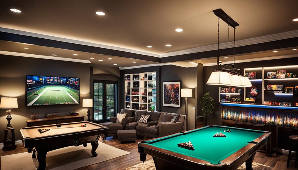 game room lighting ambiance