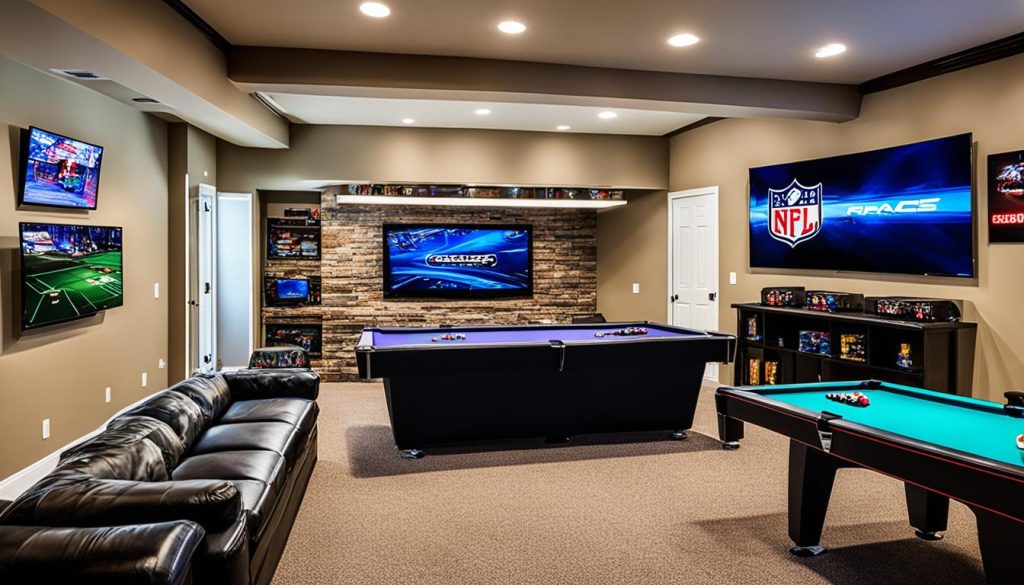 garage game room layout