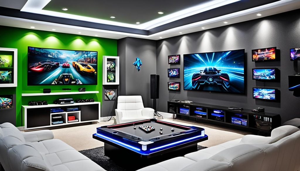 immersive gaming room layout