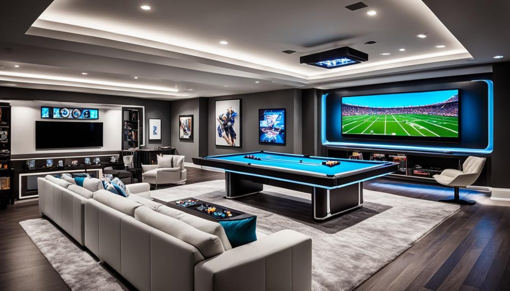 luxury game room ideas with smart technology