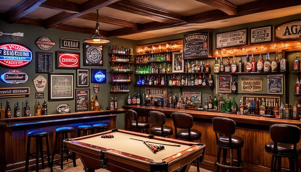 man cave bar designs