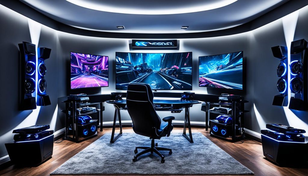 man cave gaming setup