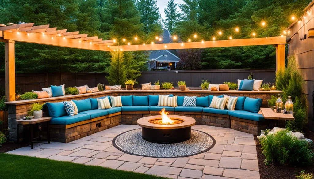 outdoor entertainment area